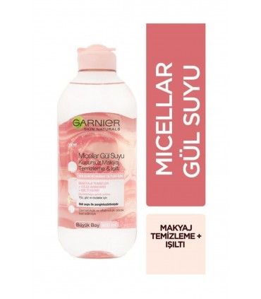 کرم صورت گارنیر - Micellar Gül Suyu Kusursuz Makyaj Temizleme & Işıltı 400 Ml 3600542326858 گارنیر - Garnier - 1