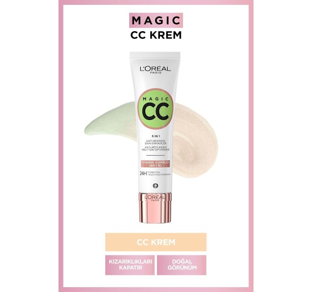 سی سی کرم مجیک لورال ضد قرمزی L'Oreal C'est Magic Cc Cream Anti-Redness