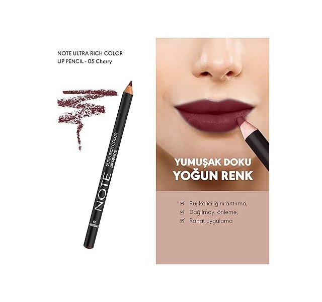 خط لب نوت NOTE Cosmetics Ultra Rich Color Lip Pencil