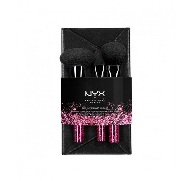 کیت قلم آرایشی نیکس NYX Professional Make Up Holiday Face Brush Kit with Clutch