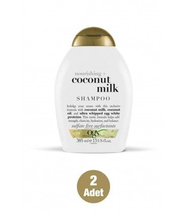 پک دو عددی شامپو شیر نارگیل او جی ایکس OGX Coconut Milk Nourishing Shampoo