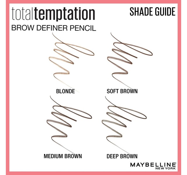 مداد ابرو توتال تمپتیشن میبلین Maybelline Total Temptation Eyebrow Definer Pencil